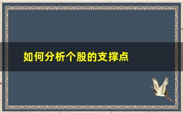 “如何分析个股的支撑点